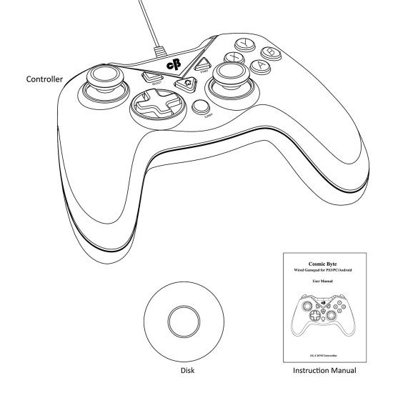 Cosmic Byte C1070T Interstellar Wired Gamepad Rubberized Texture